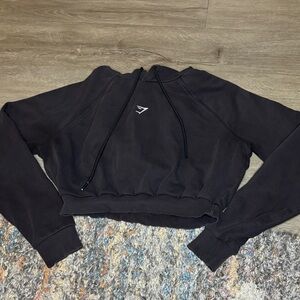 Gym shark Black Crop Hoodie